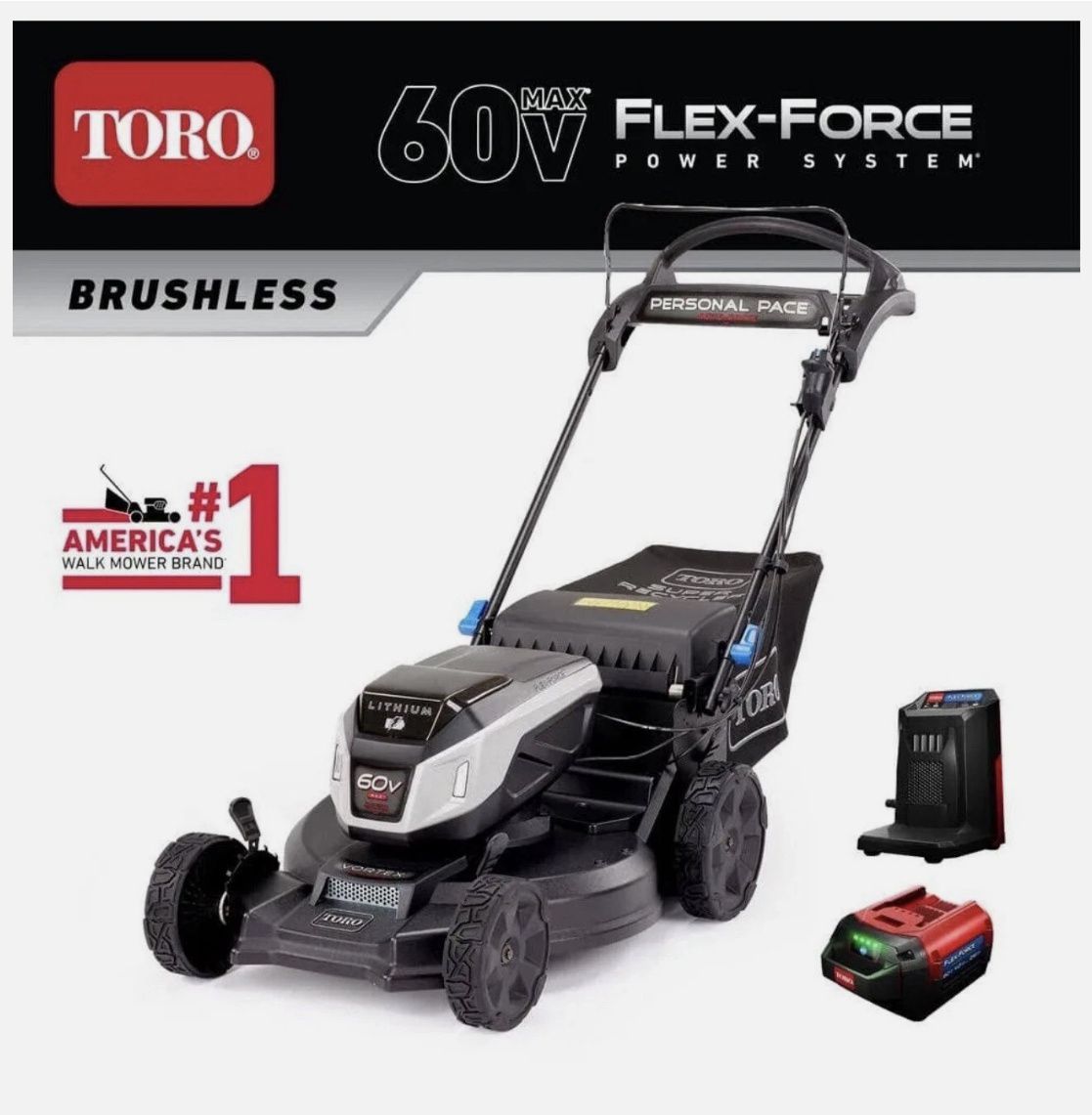 004-Electric Mower Toro 21" (53 cm) 21568 60V Max Self-Propelled Lawn Mower Super Recycler -004