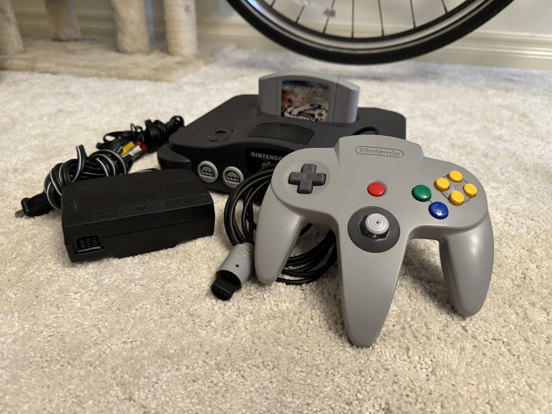 Nintendo 64 console Top Gear game controller bundle