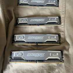 Crucial Ballistix Sport Ddr4 Ram 2400mhz 16 (x4)