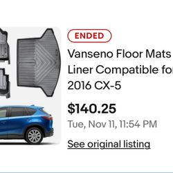 NEW / NUEVO! CX-5 TPE Floor Mats and Cargo Liner Compatible for Fit 2013-2016