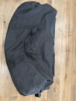 Large Black Ripstop Duffel Bag