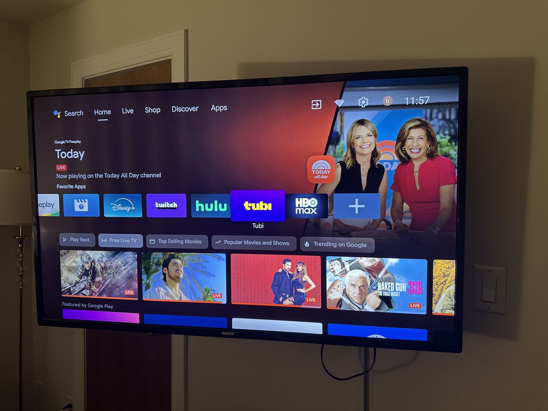 50” Philips 4K Android TV + Full Motion TV Mount