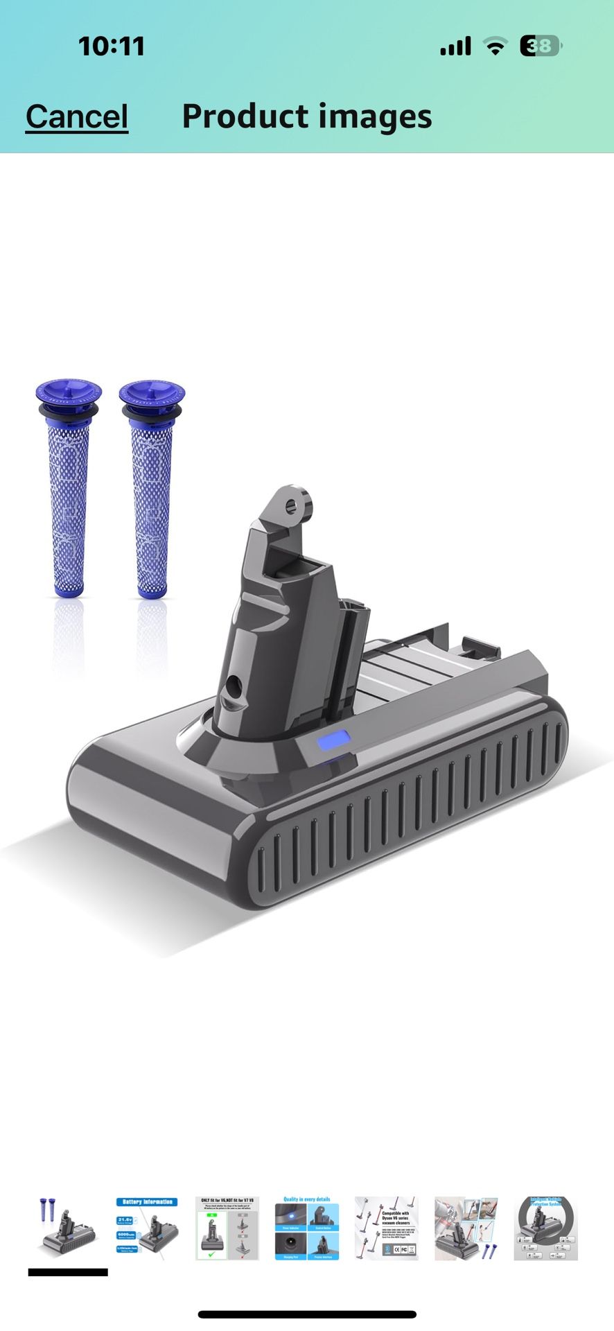 Dyson 21.6V Replacement Battery Lithium for Dyson V6 7000mAh