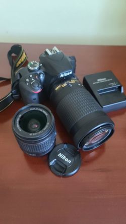 D3400 2 LENSES BATTERY W/ CHARGER