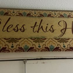 Bless this Home Canvas Wall Hanging