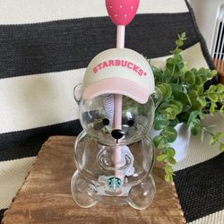 Pink Bearista Starbucks Cup