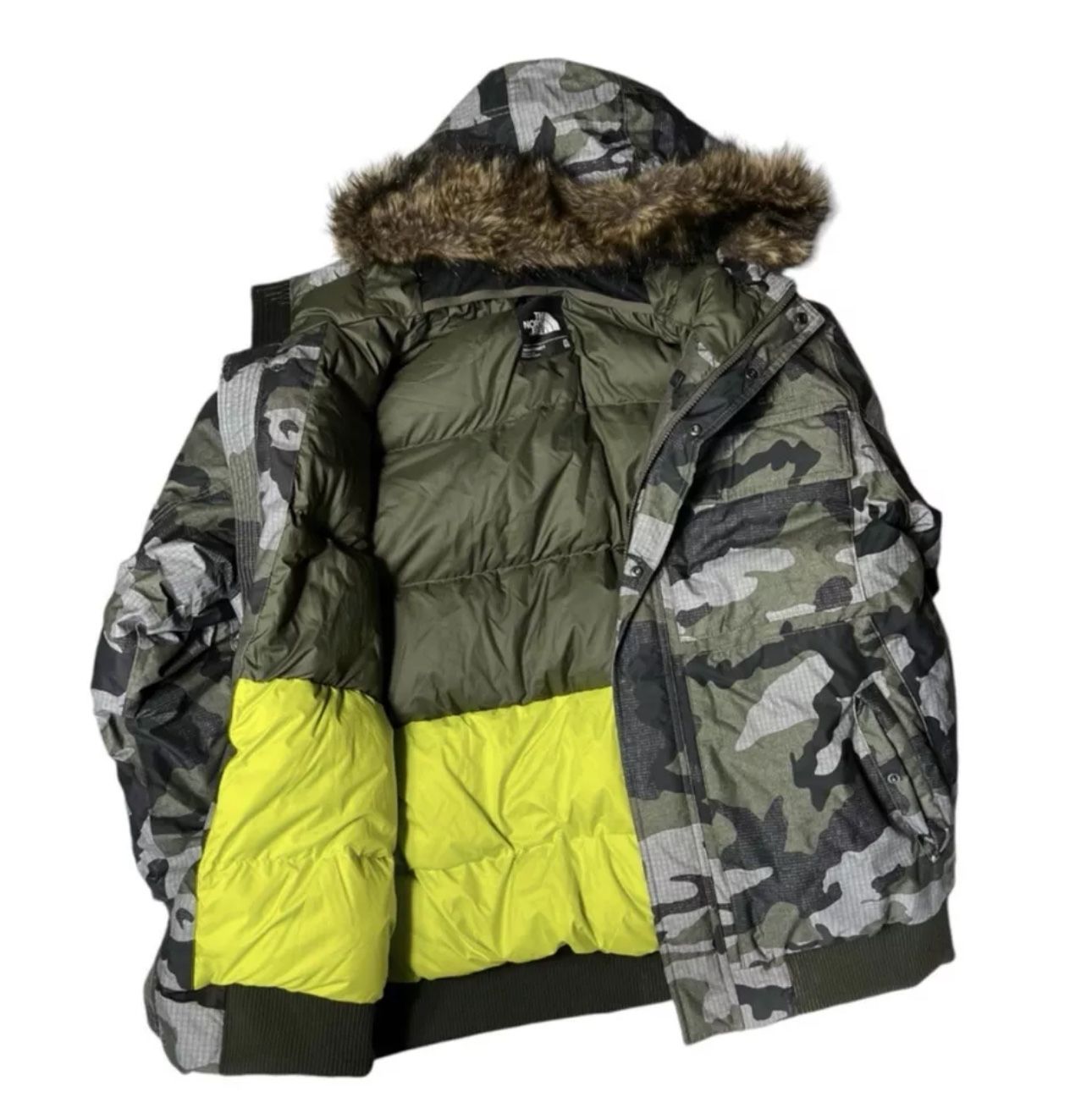 North Face Gotham Jacket II Parka Taupe Camo Down Gilled Men’s Medium NWT