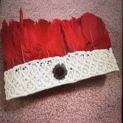Feather Headpiece Crown Photo Outfit Boho Festival Costume 