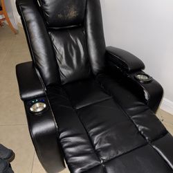 Reclining Black Side Seat
