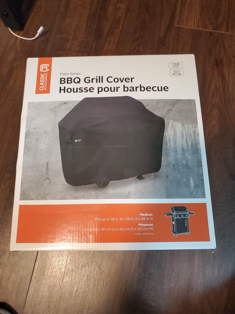 Grill Cover (Black, 58"W x 26"D x 48"H)