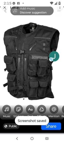 scorpio exo motorcycle vest tactical jacket new sizbl wdndl