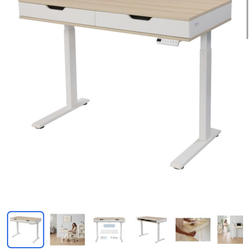 Realspace® Smart Electric 48"W Height-Adjustable Standing Desk, White