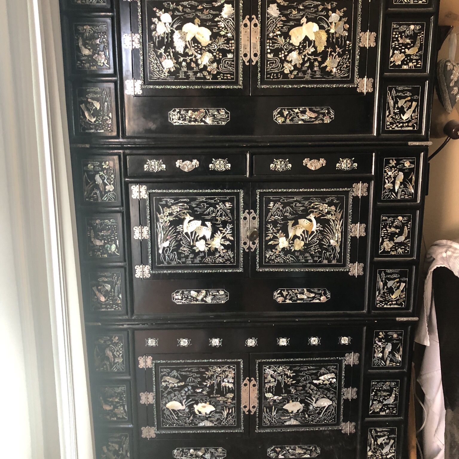 Chinese Mother Of Pearl Inlaid Cabinet