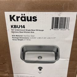 Kraus Kitchen Sink. Brand New! 32”