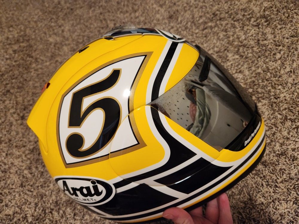 XL - ARAI RX-7 CORSAIR COLIN EDWARDS MOTORCYCLE HELMET American Flag #5 RARE