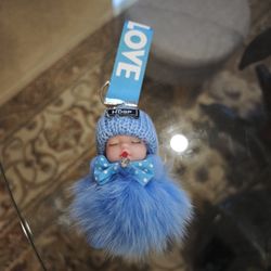 sleep doll key pendants,artificial fur doll keychain,used for car keychain accessories,Backpack Pendant.