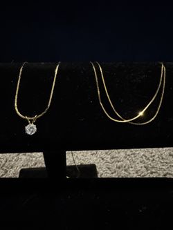 14k Gold Necklace + Bracelet Set (Real Gold)