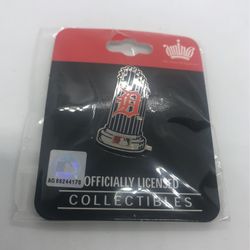Detroit Tigers World Series Trophy Pin New