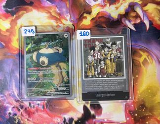 Snorlax Pokémon Card & Dragon Ball Energy Marker Card