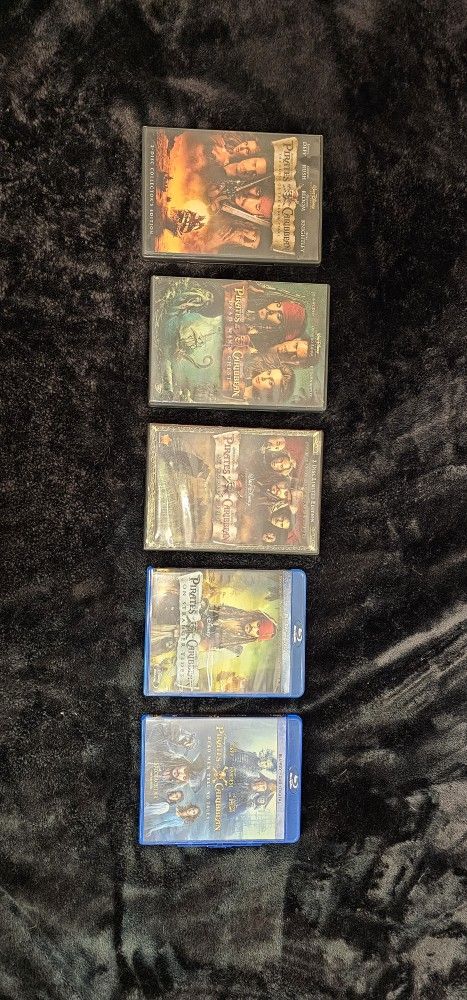 Complete set of Pirates Of The Caribbean Movies