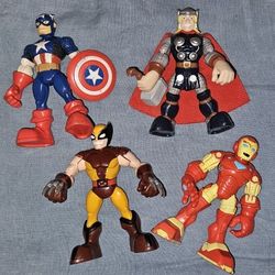 Hasbro Playskool Marvel Super Hero Avengers 5 In Action Figures

