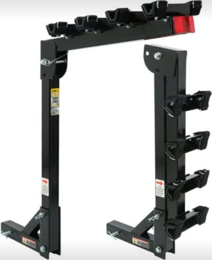 Hitch Mount Bike Rack 4-Bike, MaxxHaul 70210, Swing Down, Black, NEW