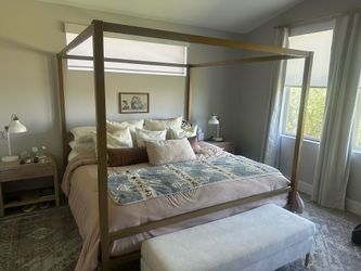 Gold Canopy Bed Frame - Used