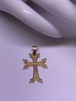 14K Cross Pendant