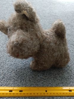 Small Gray Stuffed Animal Terrier Plush Toy