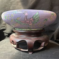 Large, Old Chinese Brush-Washing Pot Mid Qing Dynasty