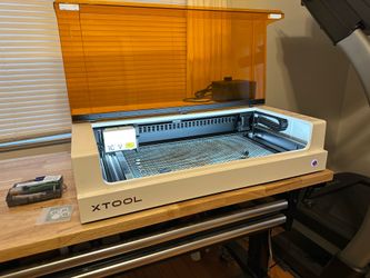 xTool S1 10W Laser Cutter Bundle – Inline Fan, Honeycomb Tray, Silk Screen Kit + Materials