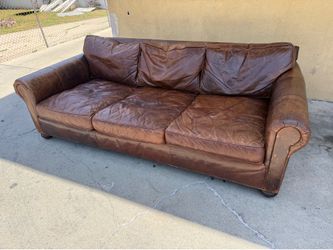 Restoration hardware lancaster leather sofa 96” x 45”