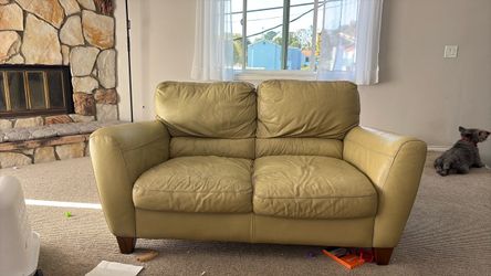 Macy’s leather love seat