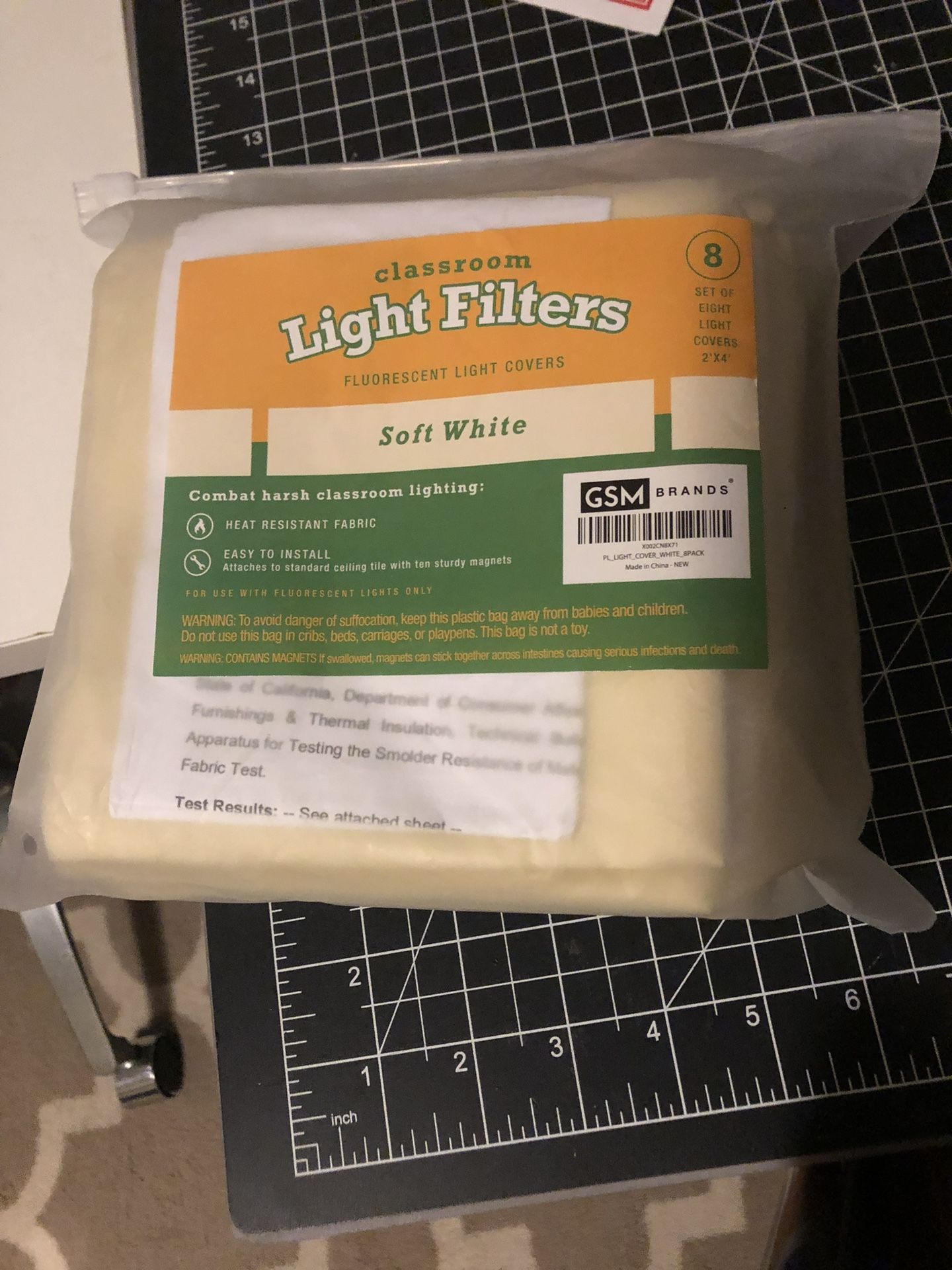 GSM brands light filter covers for office/classroom overhead lights
