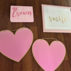 Girls Room Decor/ Princess Pink Room Decor/ Baby Girl Room Decor 