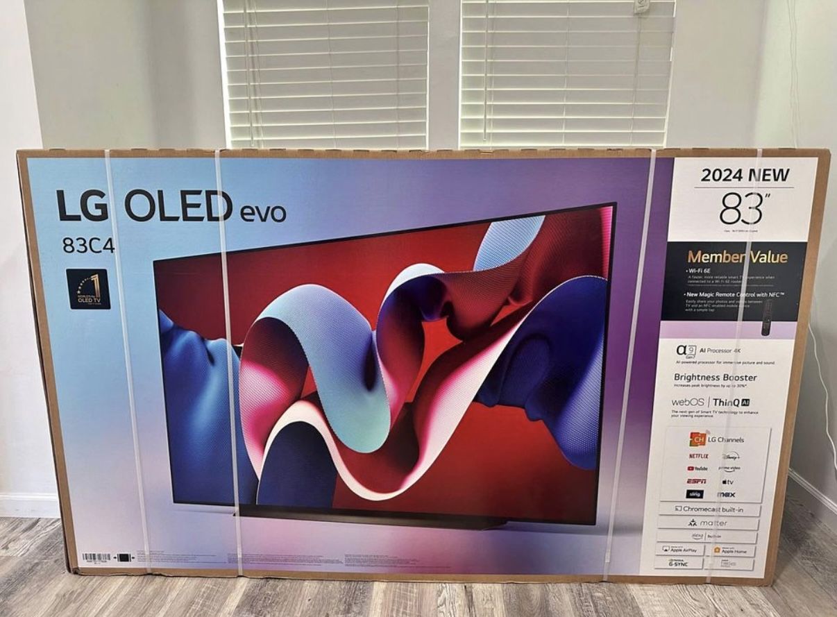 83 “ LG Smart 4K EVO OLED HDR TV 144HZ C4 83C4