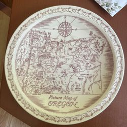Vernon Kilns Oregon Picture Map Plate