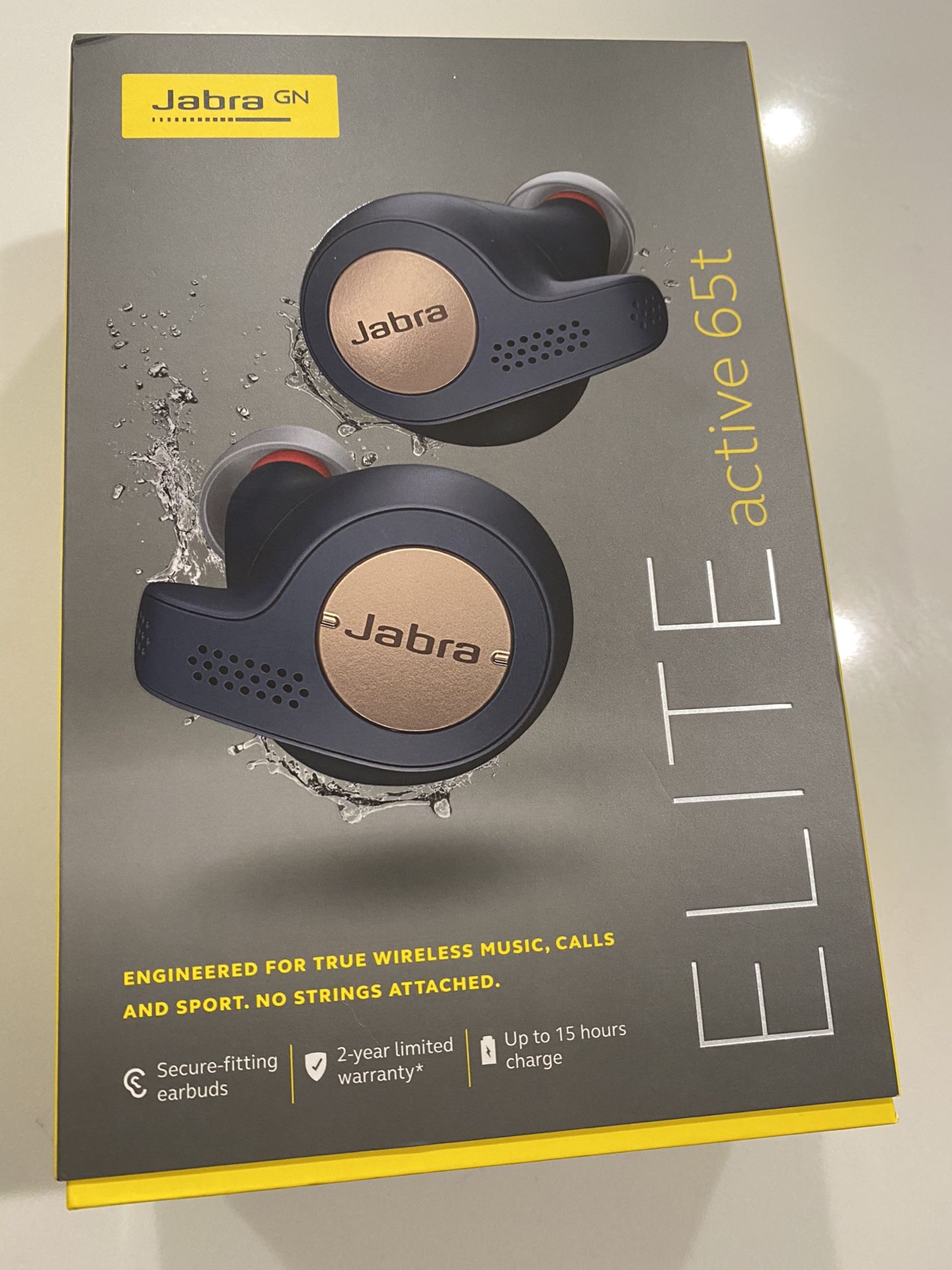 Jabra Elite 65t Earbuds – Alexa Built-In, True Wireless Earbuds with Charging Case, Navy Blue – Bluetooth Earbuds Engineered for the Best True W