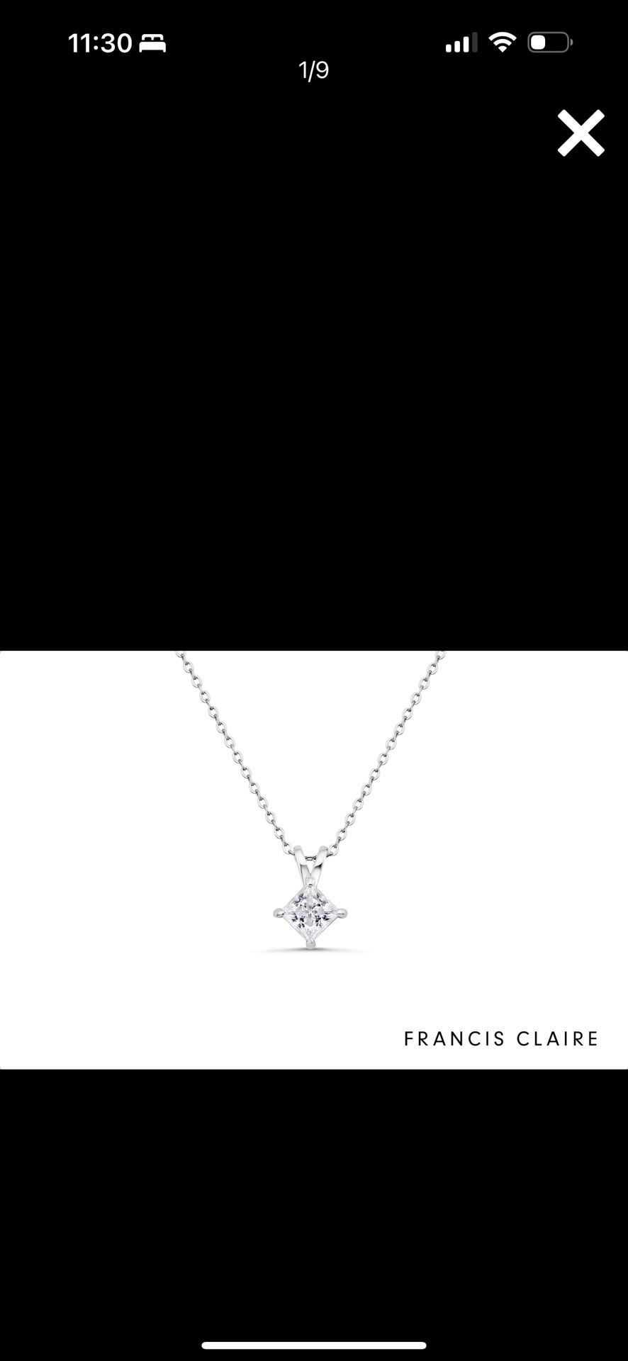 Portia Mossanite Pendent 0.85 Carat
