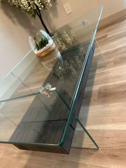 Glass coffee table