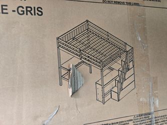 FULL LOFT BED WITH TABLE