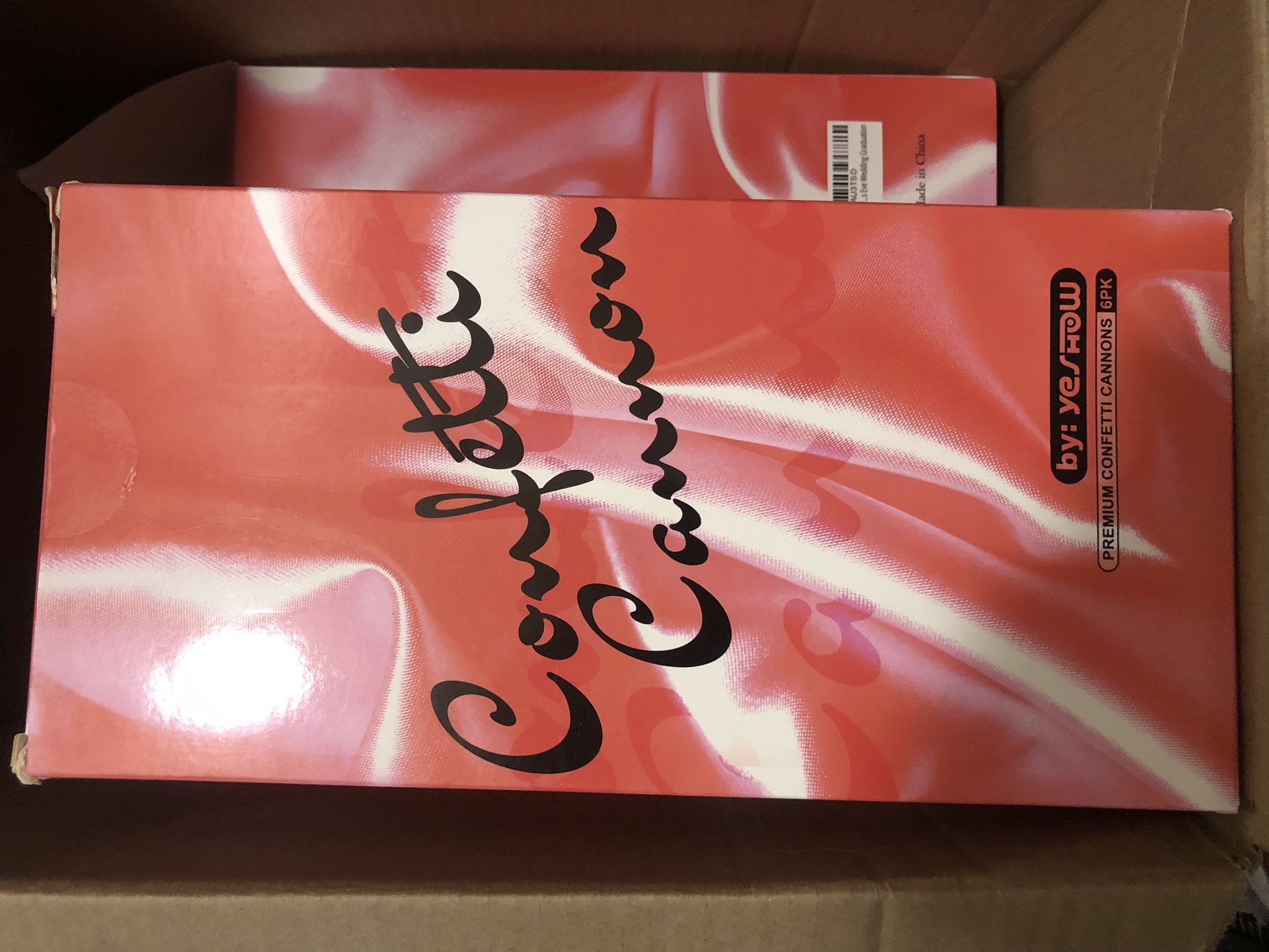 Red Confetti Canon 6pk 4 Boxes Poppers