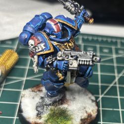 Space marine Painted lieutenant Warhammer 40K