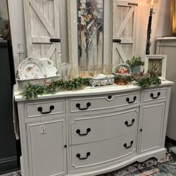 Newly Refinished White Farmhouse Buffet 