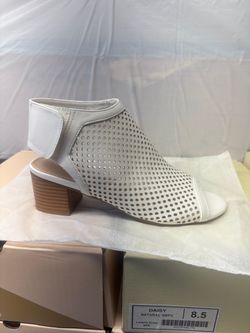 J. Adams Daisy Perforated Block Heel Bootie