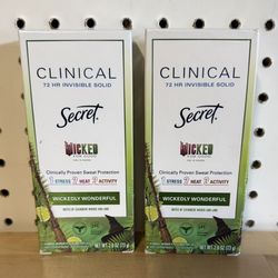 Brand New Secret Clinical Wicked - $5 Each