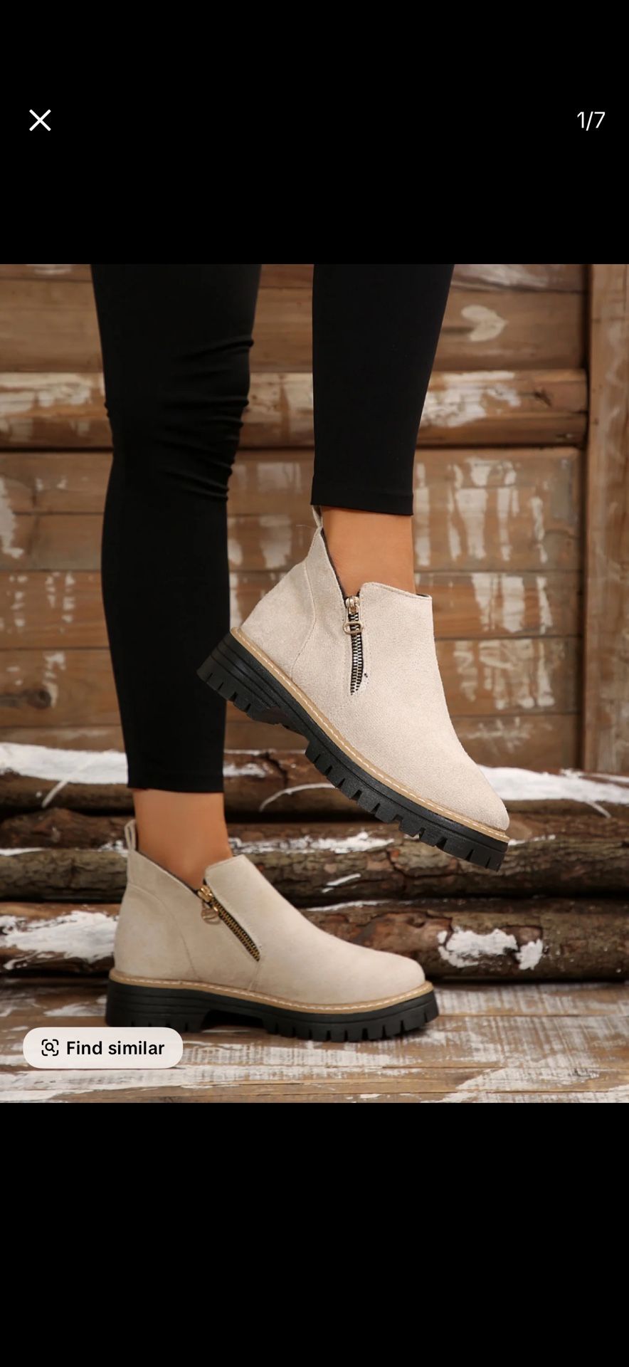Ivory Ankle High Boots 