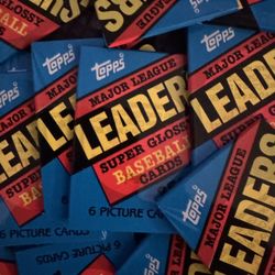 1986 Topps Major League Leaders Mini Unopened Packs