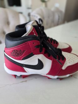 Nike Air Jordan 1 Cleats Red White Black