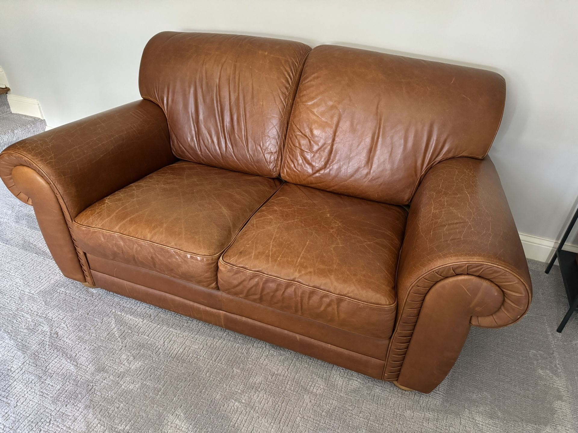 Pottery Barn Leather Couch